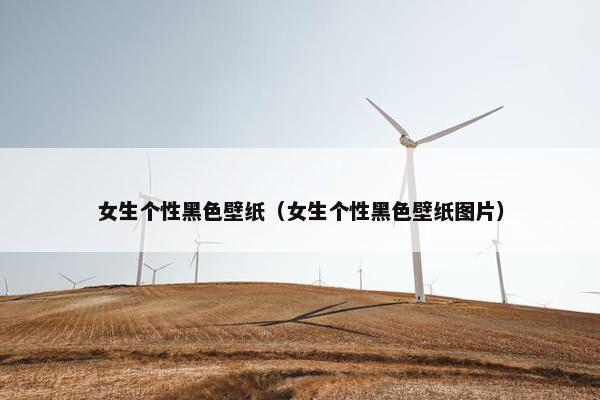 女生个性黑色壁纸（女生个性黑色壁纸图片）