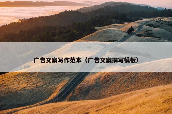 广告文案写作范本（广告文案撰写模板）
