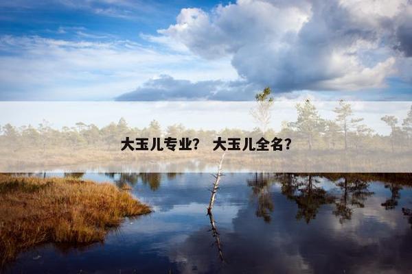 大玉儿专业? 大玉儿全名? 大玉儿专业? 大玉儿全名?