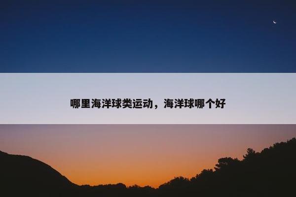 哪里海洋球类运动，海洋球哪个好