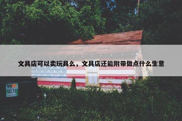 文具店可以卖玩具么，文具店还能附带做点什么生意