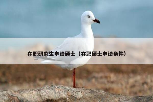 在职研究生申请硕士（在职硕士申请条件）