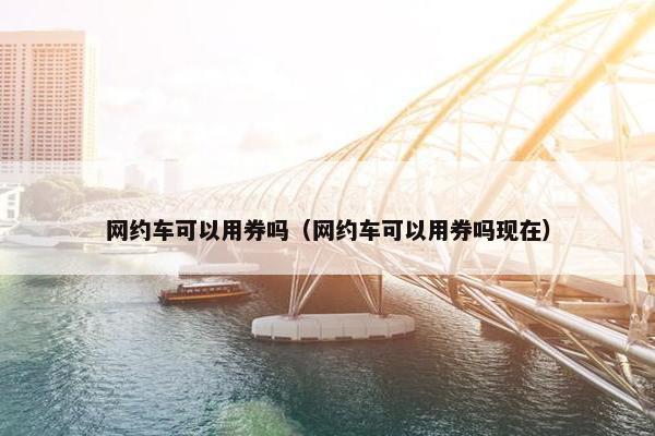 网约车可以用券吗（网约车可以用券吗现在）