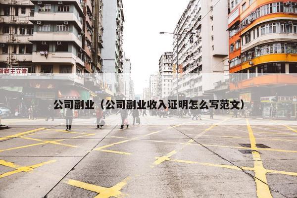 公司副业（公司副业收入证明怎么写范文）