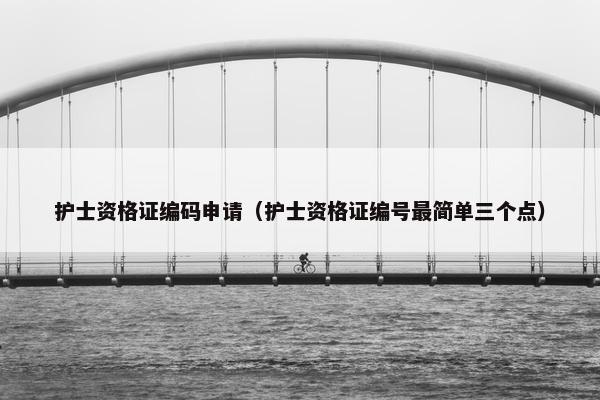 护士资格证编码申请（护士资格证编号最简单三个点）