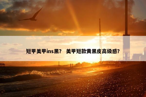 短甲美甲ins黑？ 美甲短款黄黑皮高级感？