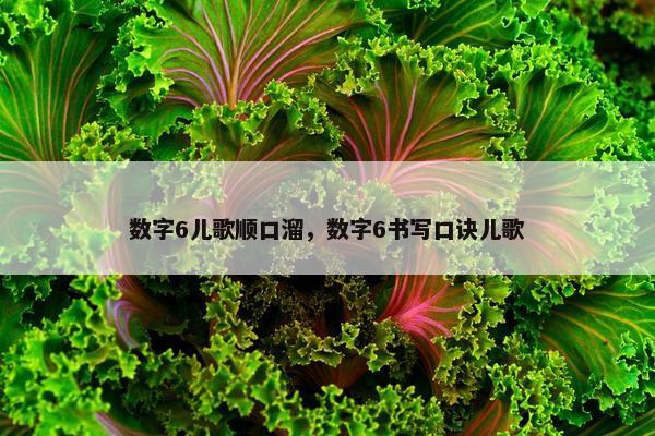 数字6儿歌顺口溜，数字6书写口诀儿歌