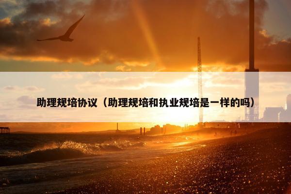 助理规培协议（助理规培和执业规培是一样的吗）