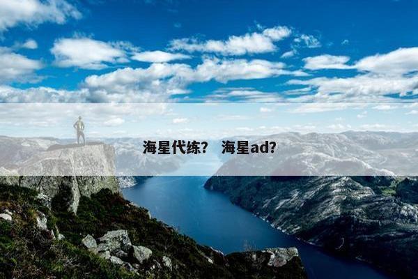 海星代练？ 海星ad？