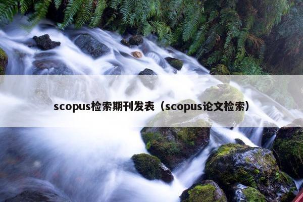 scopus检索期刊发表（scopus论文检索）