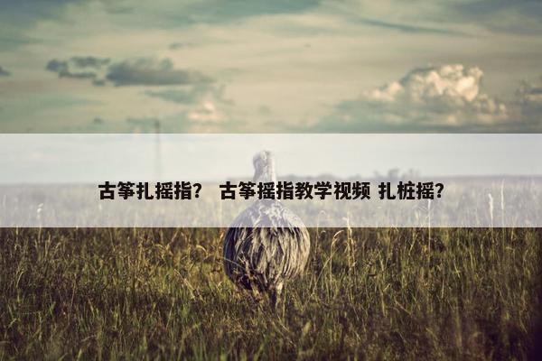 古筝扎摇指？ 古筝摇指教学视频 扎桩摇？