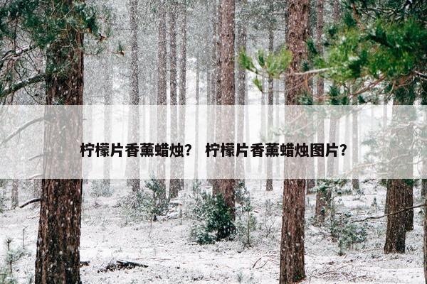 柠檬片香薰蜡烛？ 柠檬片香薰蜡烛图片？