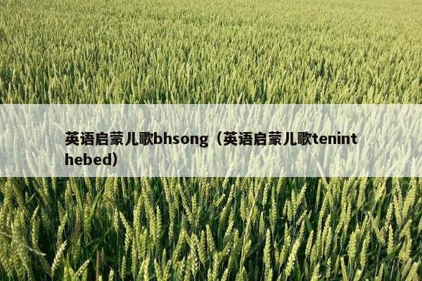英语启蒙儿歌bhsong（英语启蒙儿歌teninthebed）