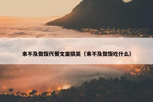 来不及做饭代餐文案搞笑（来不及做饭吃什么）