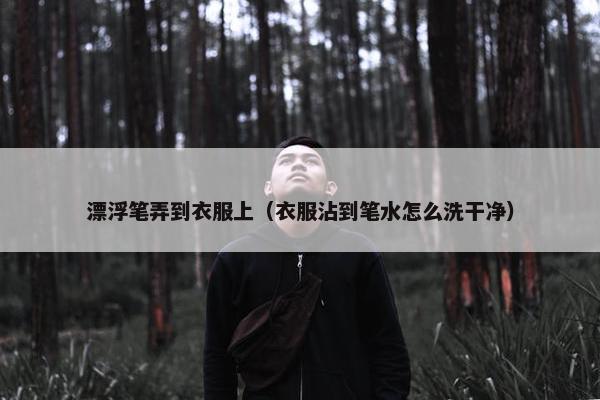 漂浮笔弄到衣服上（衣服沾到笔水怎么洗干净）