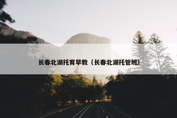 长春北湖托育早教（长春北湖托管班）