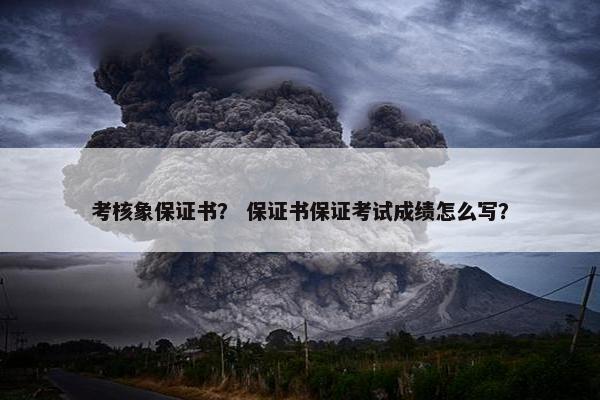 考核象保证书？ 保证书保证考试成绩怎么写？