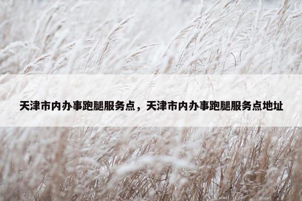 天津市内办事跑腿服务点，天津市内办事跑腿服务点地址