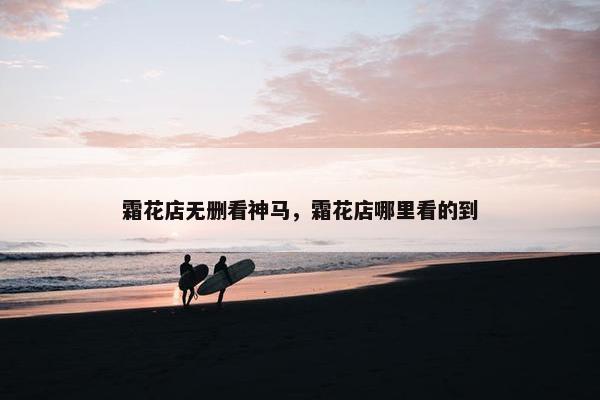 霜花店无删看神马，霜花店哪里看的到