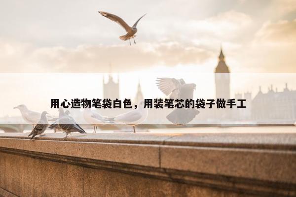 用心造物笔袋白色，用装笔芯的袋子做手工