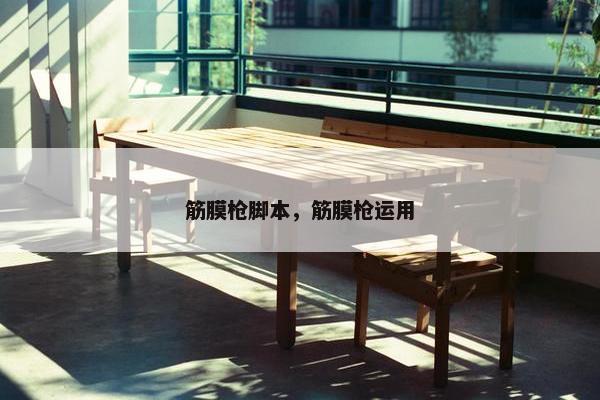 筋膜枪脚本，筋膜枪运用