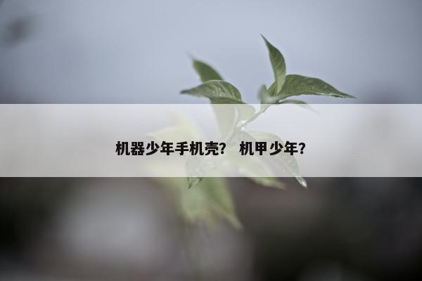 机器少年手机壳? 机甲少年? 机器少年手机壳? 机甲少年?