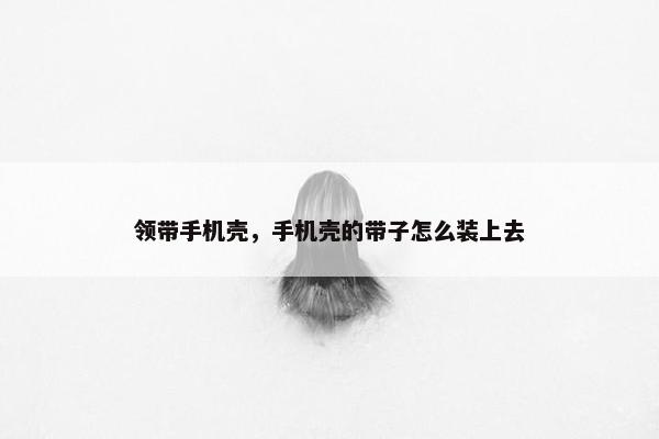 领带手机壳,手机壳的带子怎么装上去 领带手机壳,手机壳的带子怎么装上去
