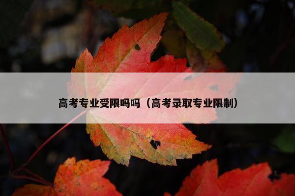 高考专业受限吗吗（高考录取专业限制）
