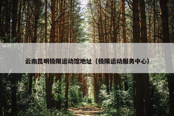 云南昆明极限运动馆地址（极限运动服务中心）