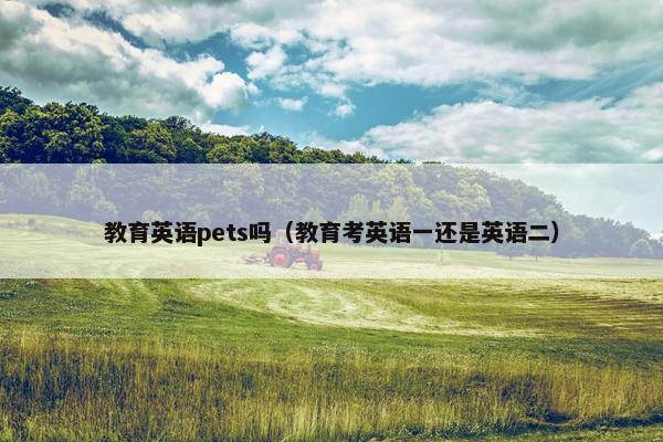 教育英语pets吗（教育考英语一还是英语二）