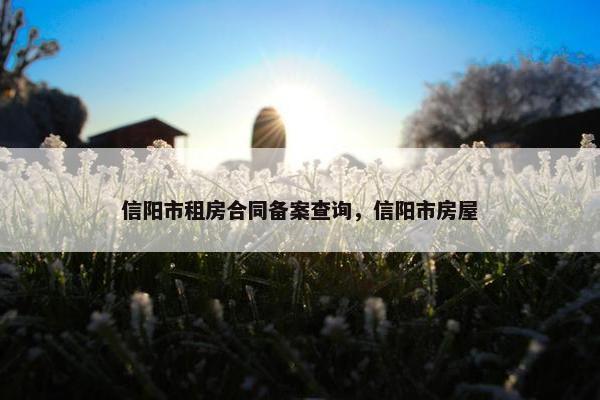 信阳市租房合同备案查询，信阳市房屋
