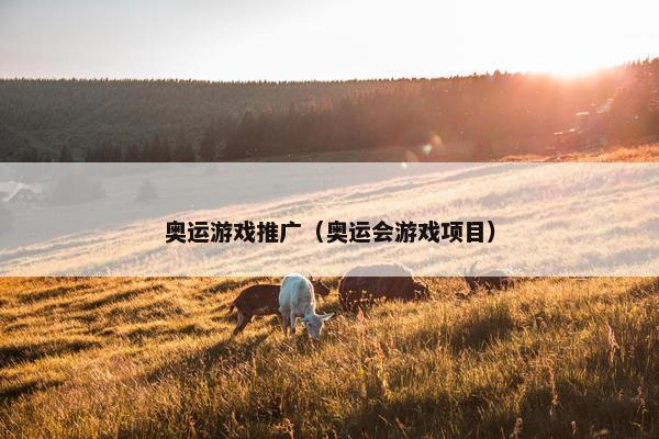 奥运游戏推广（奥运会游戏项目）