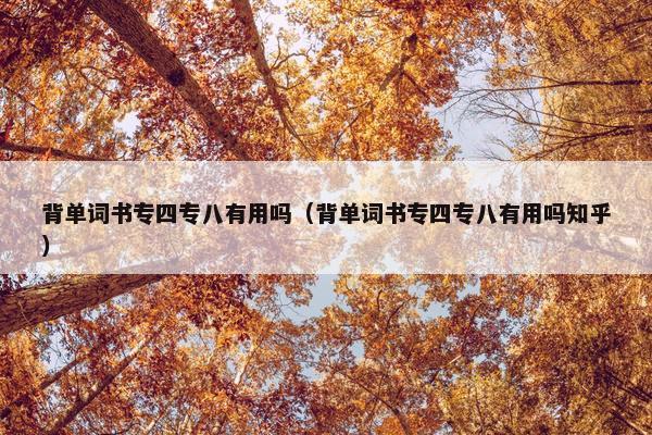 背单词书专四专八有用吗(背单词书专四专八有用吗知乎) 背单词书专四专八有用吗(背单词书专四专八有用吗知乎)