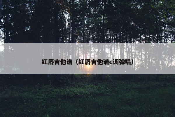 红唇吉他谱（红唇吉他谱c调弹唱）
