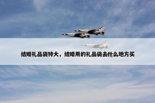 结婚礼品袋特大，结婚用的礼品袋去什么地方买