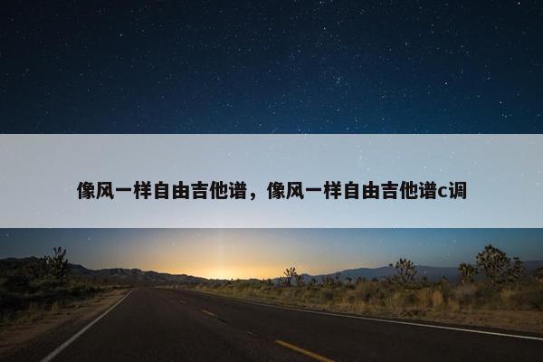 像风一样自由吉他谱，像风一样自由吉他谱c调