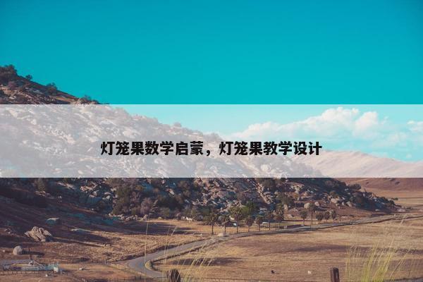 灯笼果数学启蒙，灯笼果教学设计