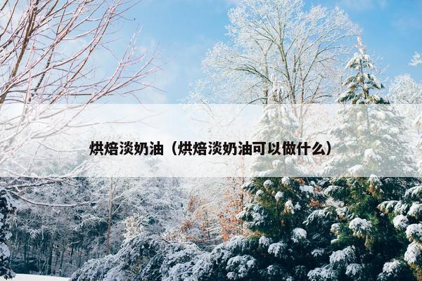 烘焙淡奶油（烘焙淡奶油可以做什么）