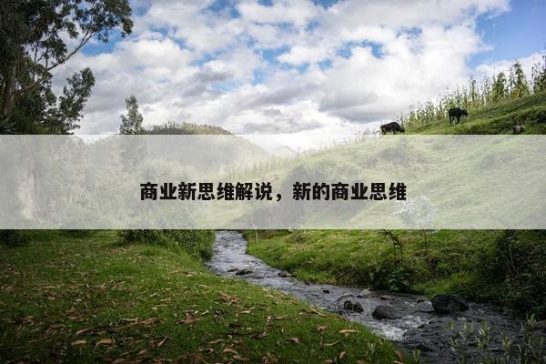 商业新思维解说，新的商业思维