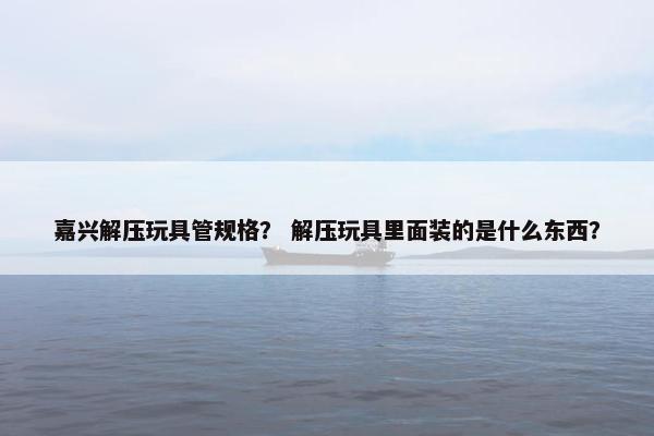 嘉兴解压玩具管规格？ 解压玩具里面装的是什么东西？
