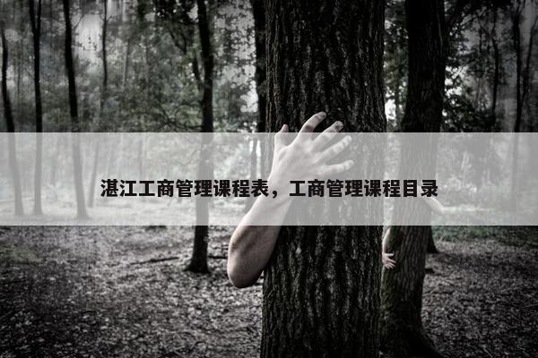湛江工商管理课程表，工商管理课程目录