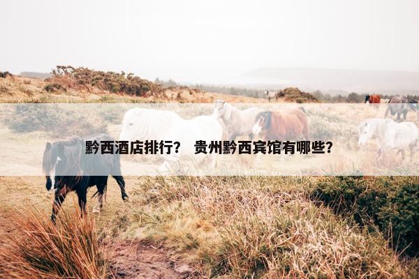 黔西酒店排行？ 贵州黔西宾馆有哪些？
