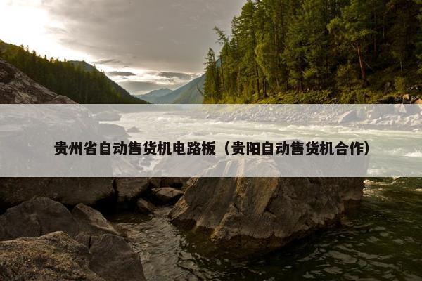 贵州省自动售货机电路板(贵阳自动售货机合作) 贵州省自动售货机电路板(贵阳自动售货机合作)