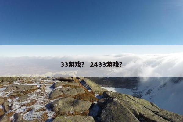 33游戏？ 2433游戏？
