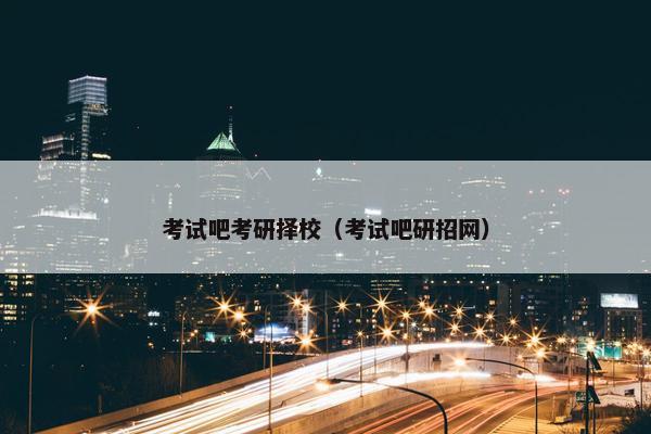 考试吧考研择校(考试吧研招网) 考试吧考研择校(考试吧研招网)