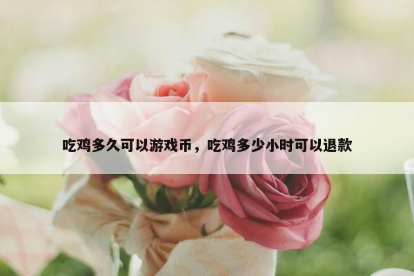 吃鸡多久可以游戏币，吃鸡多少小时可以退款