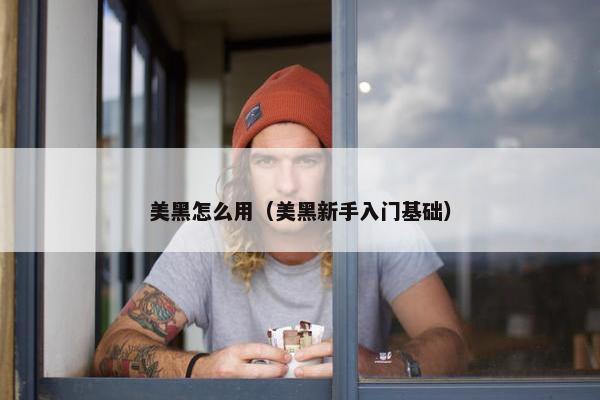 美黑怎么用（美黑新手入门基础）