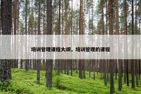 培训管理课程大纲，培训管理的课程