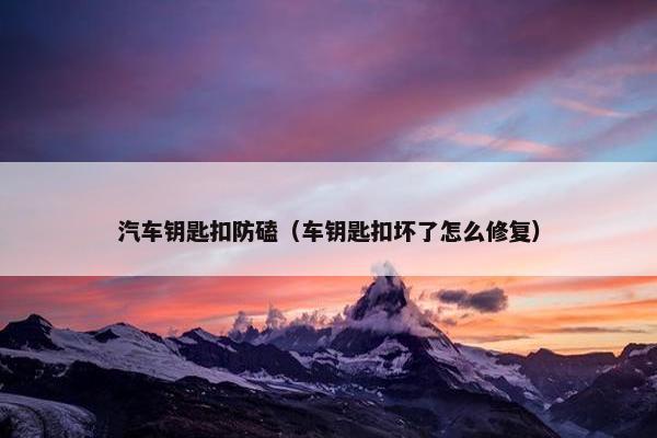 汽车钥匙扣防磕（车钥匙扣坏了怎么修复）