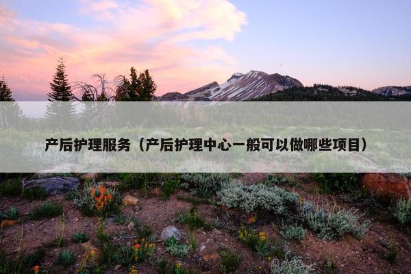 产后护理服务（产后护理中心一般可以做哪些项目）